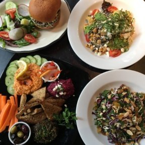 Gluten-free lunch spread from Flatiron Hall